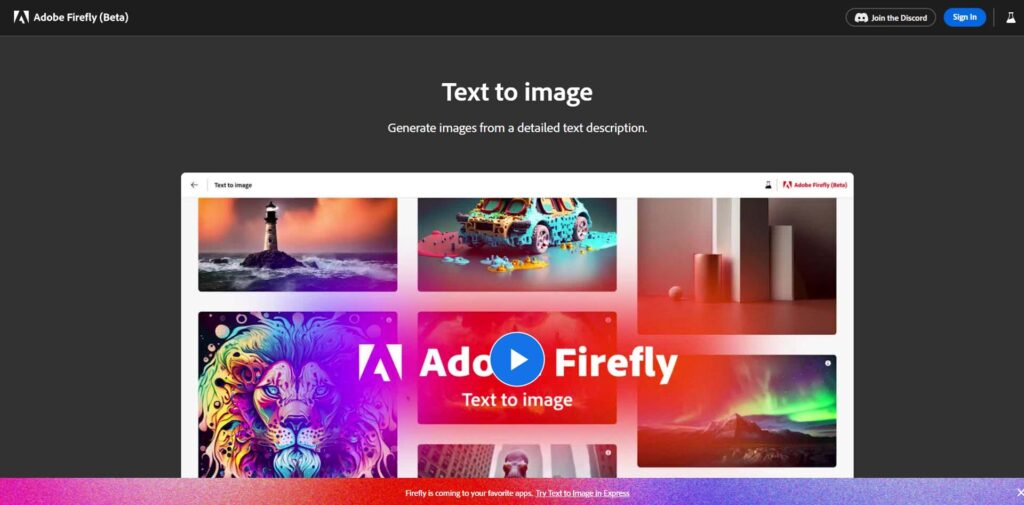 Adobe Firefly - Free AI Text to Images Generator