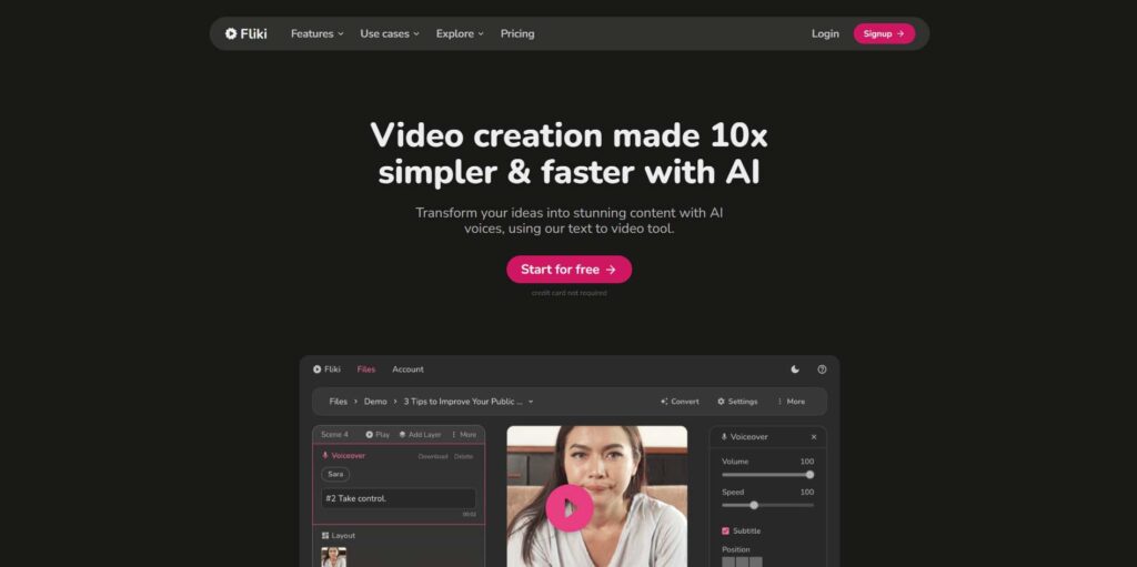 Fliki - AI Video Generators 