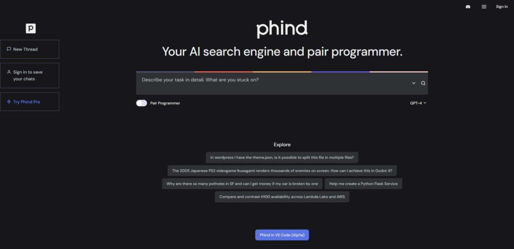 Phind - AI Code Generators