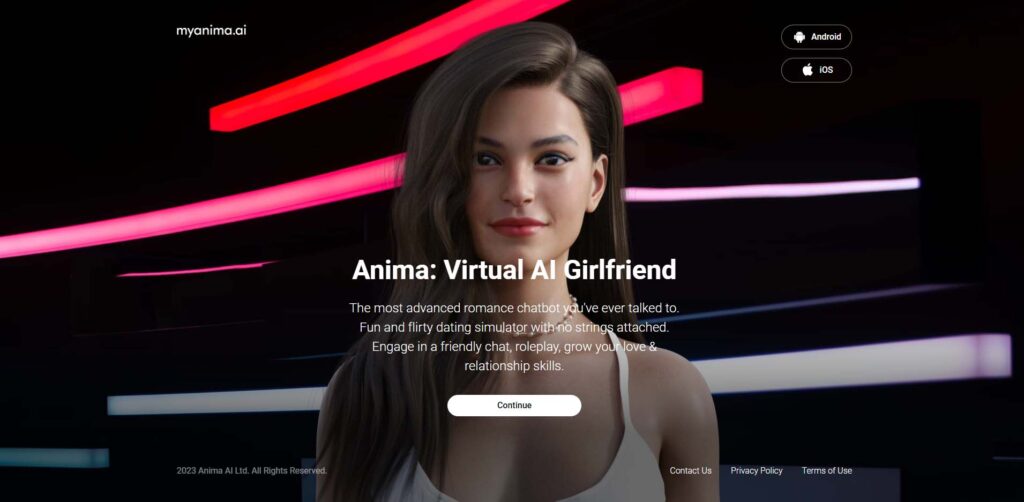 Myanima - AI Girlfriend Websites